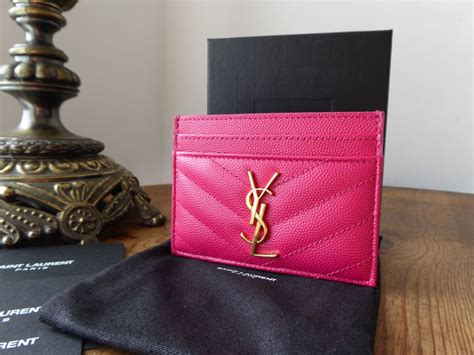 pink sparkly ysl card holder|ysl credit card holder.